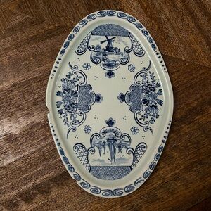 Antique Petrus Regout & Co. Maastricht Delfts Plate, Holland, 1883